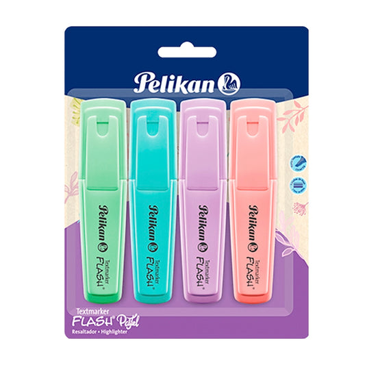 Pelikan Textmarker Flash Pastel Resaltadores 4pcs