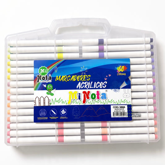 Mi Nota Marcadores Acrílicos 60 Colores