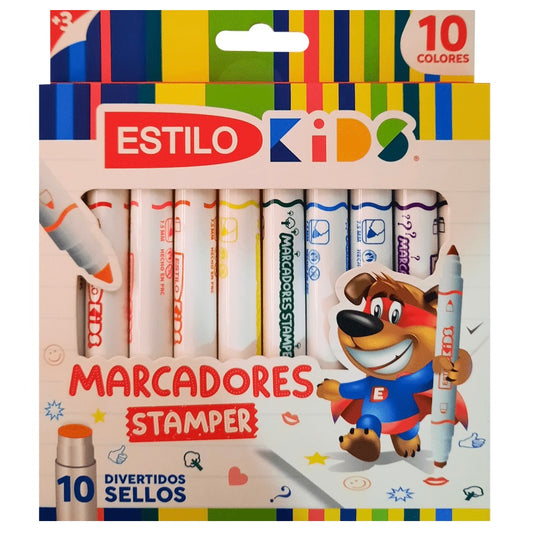 Estilo Marcadores Stamper 10 Colores