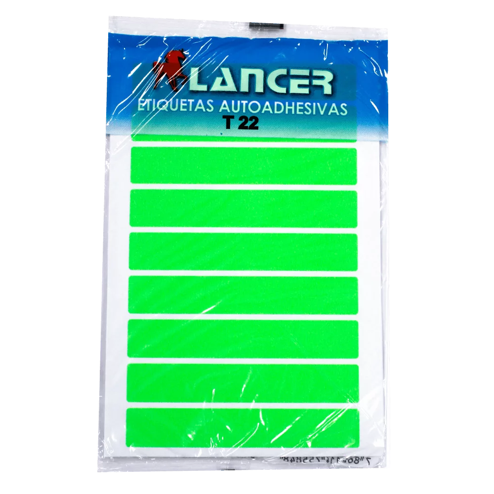 Lancer Etiquetas Autoadhesivas Verde