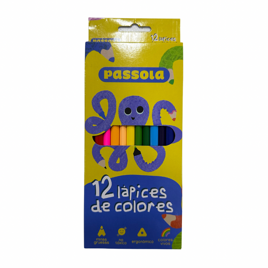 Passola Caja de 12 Lápices de Colores