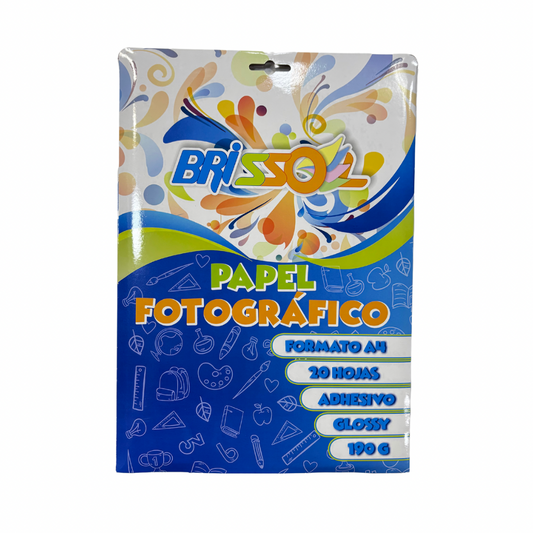 Brissol Papel Fotográfico Adhesivo 190G 20H A4