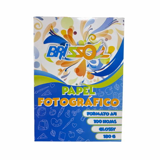 Brissol Papel Fotográfico Glossy 180G 100H A4