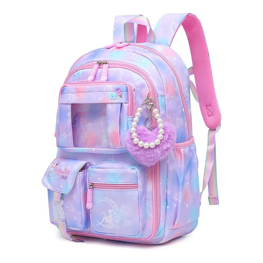 Alrisg Sweet Girls Mochila Púrpura Perlas