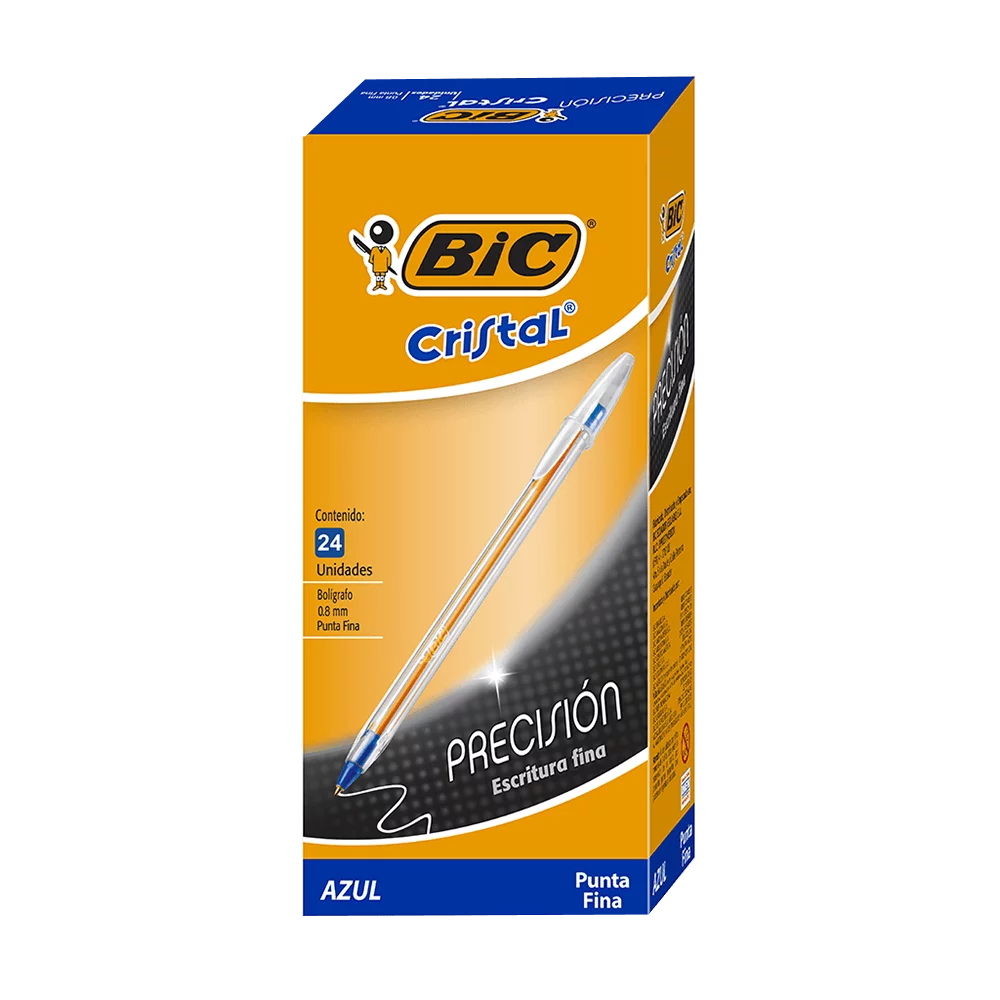 Bic Cristal Precisión Caja Esfero Azul 24 pcs