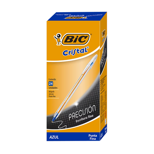 Bic Cristal Precisión Caja Esfero Azul 24 pcs