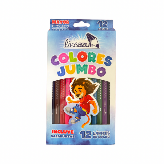Lineazul Caja De Lápices De Colores Jumbo 12 Colores