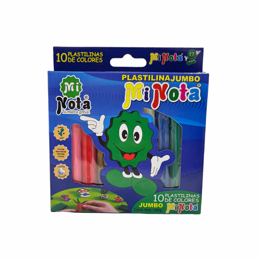 Mi Nota Caja De Plastilina Jumbo 10 Colores