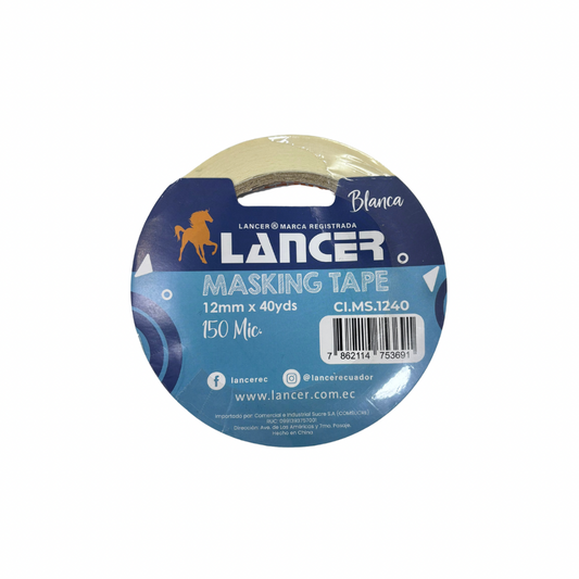 Lancer Cinta Masking 12mm x 40 yds