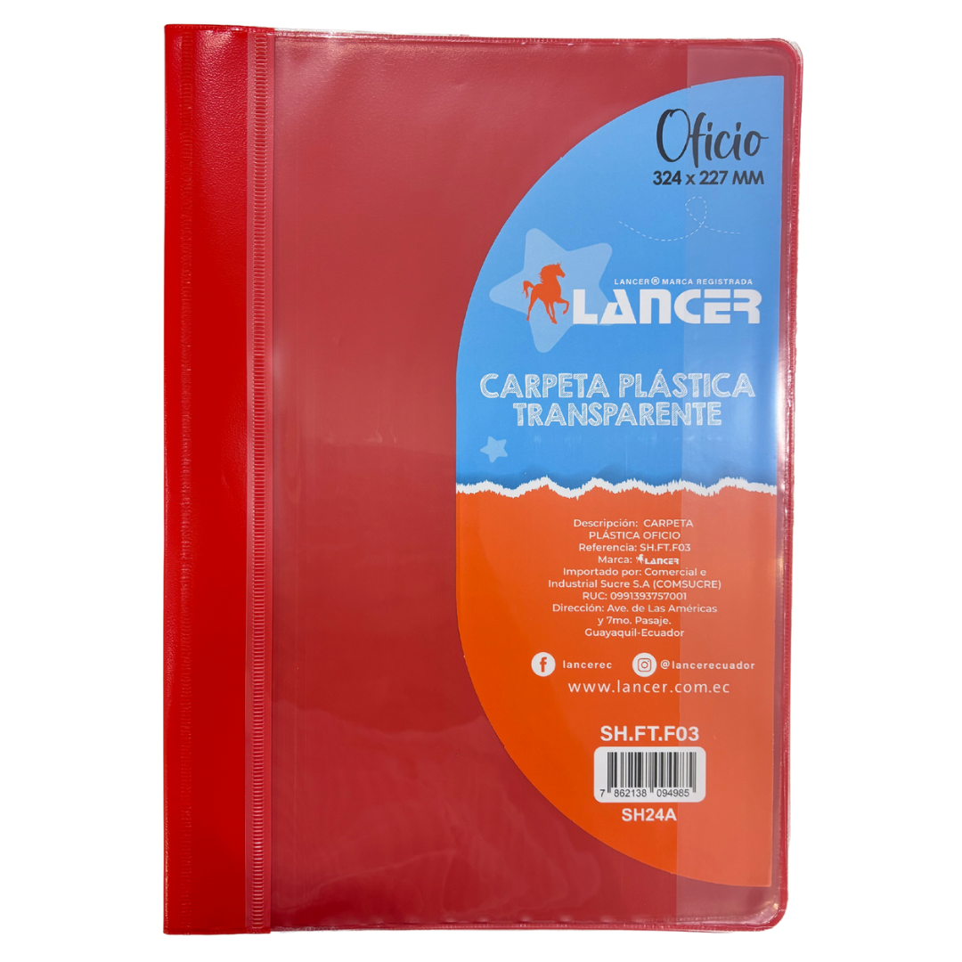 Lancer Carpeta Tapa Transparente