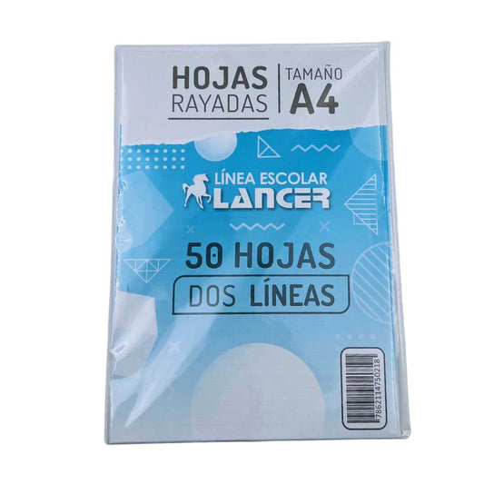 Paquete Hojas 2 Líneas Lancer A4 50H