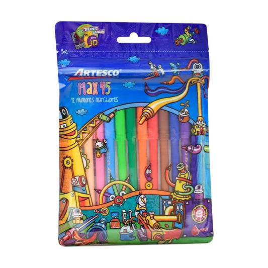 Artesco 12 Plumones Marcadores