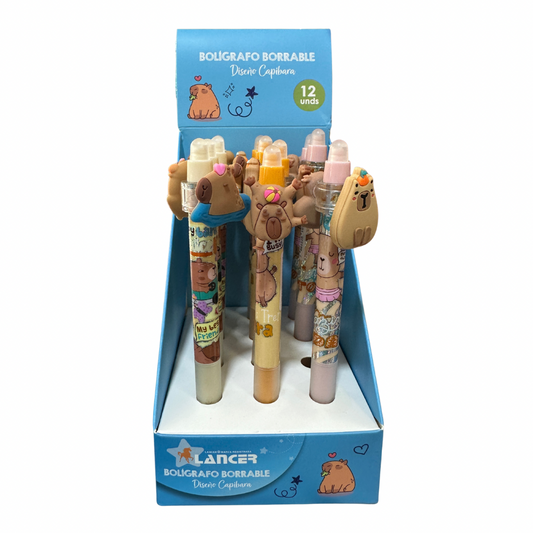 Lancer Bolígrafo Borrable Capybara Tinta Azul
