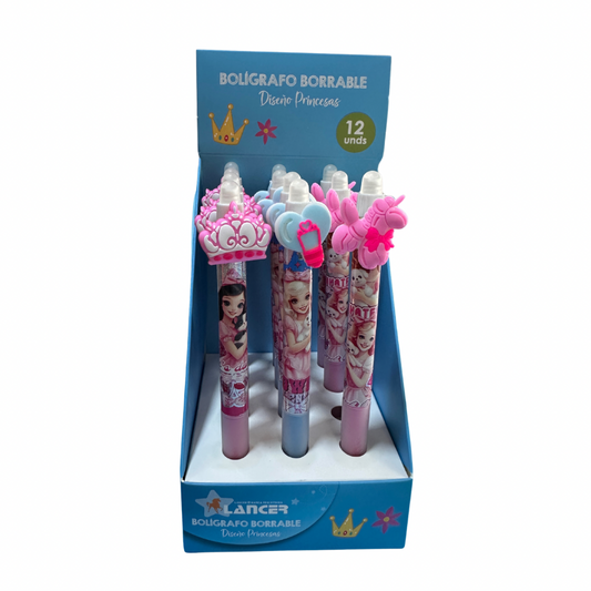 Lancer Bolígrafo Borrable Princesas Tinta Azul