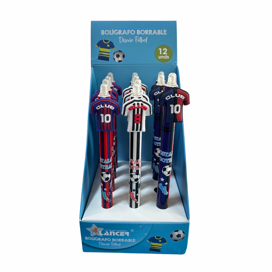 Lancer Bolígrafo Borrable Fútbol Tinta Azul