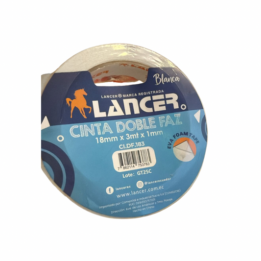 Lancer Cinta Doble Fast 18mm x 3mts