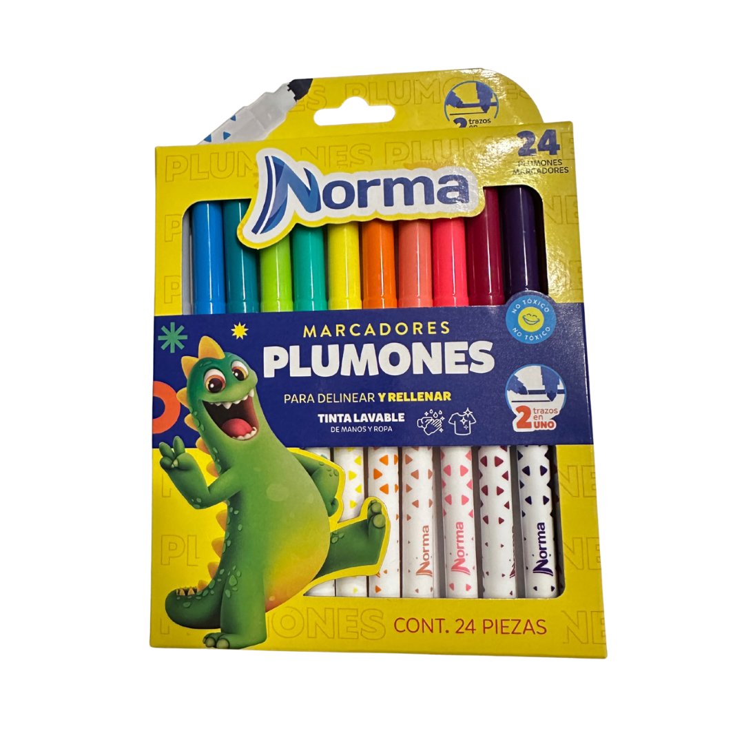 Norma Marcadores Lavables 24 Colores