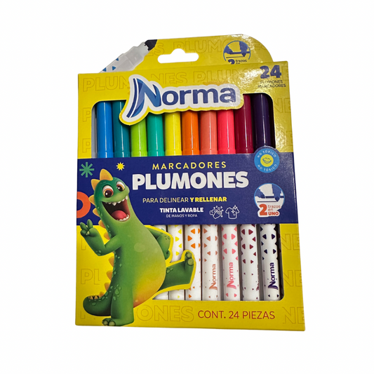 Norma Marcadores Lavables 24 Colores