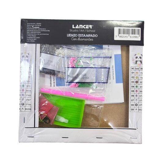 Lancer Lienzo Estampado con Diamantes 20x20cm