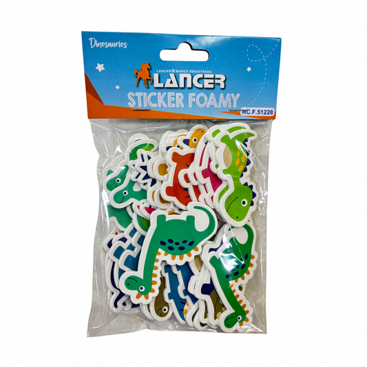 Lancer Sticker Foamy Dinosaurios