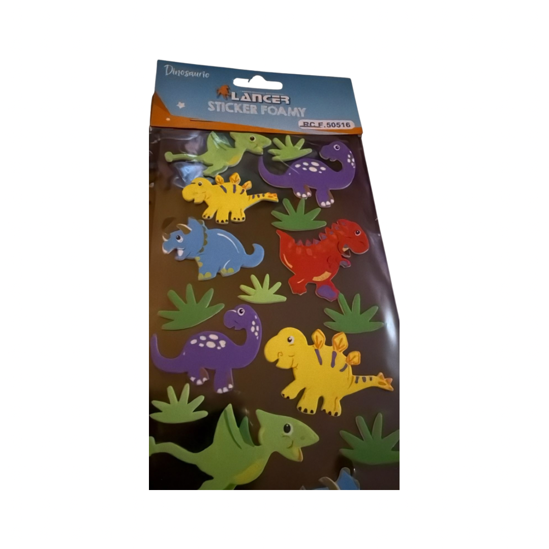 Lancer Sticker Foamy Dinosaurios