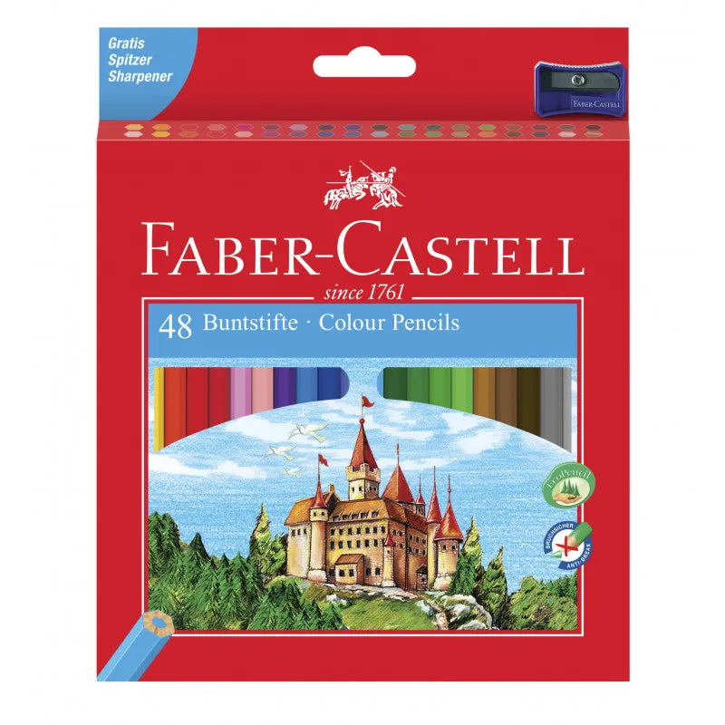 Faber Castell Lápices Colores 48 con Sacapuntas