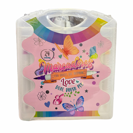 Love Marcadores Dual Brush Pen 24 Colores