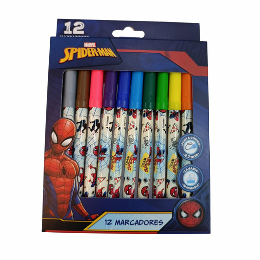 Lancer Marcadores con Diseño Punta Cónica 12 Colores