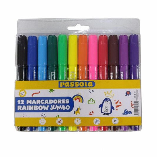 Passola Marcadores Rainbow Jumbo 12 Colores