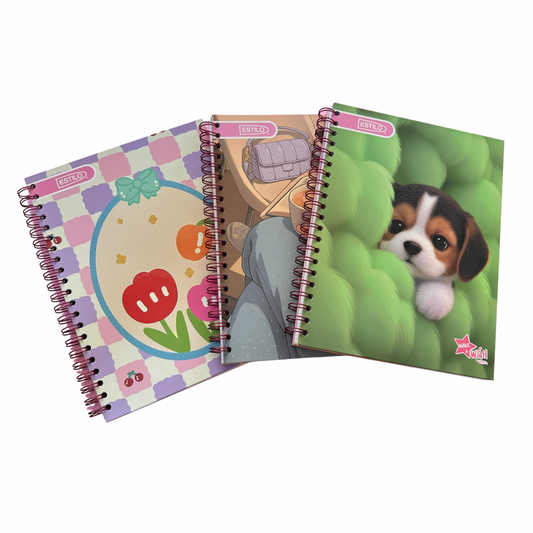 Estilo Cuaderno Universitario Pasta Dura 100H - 2 Líneas