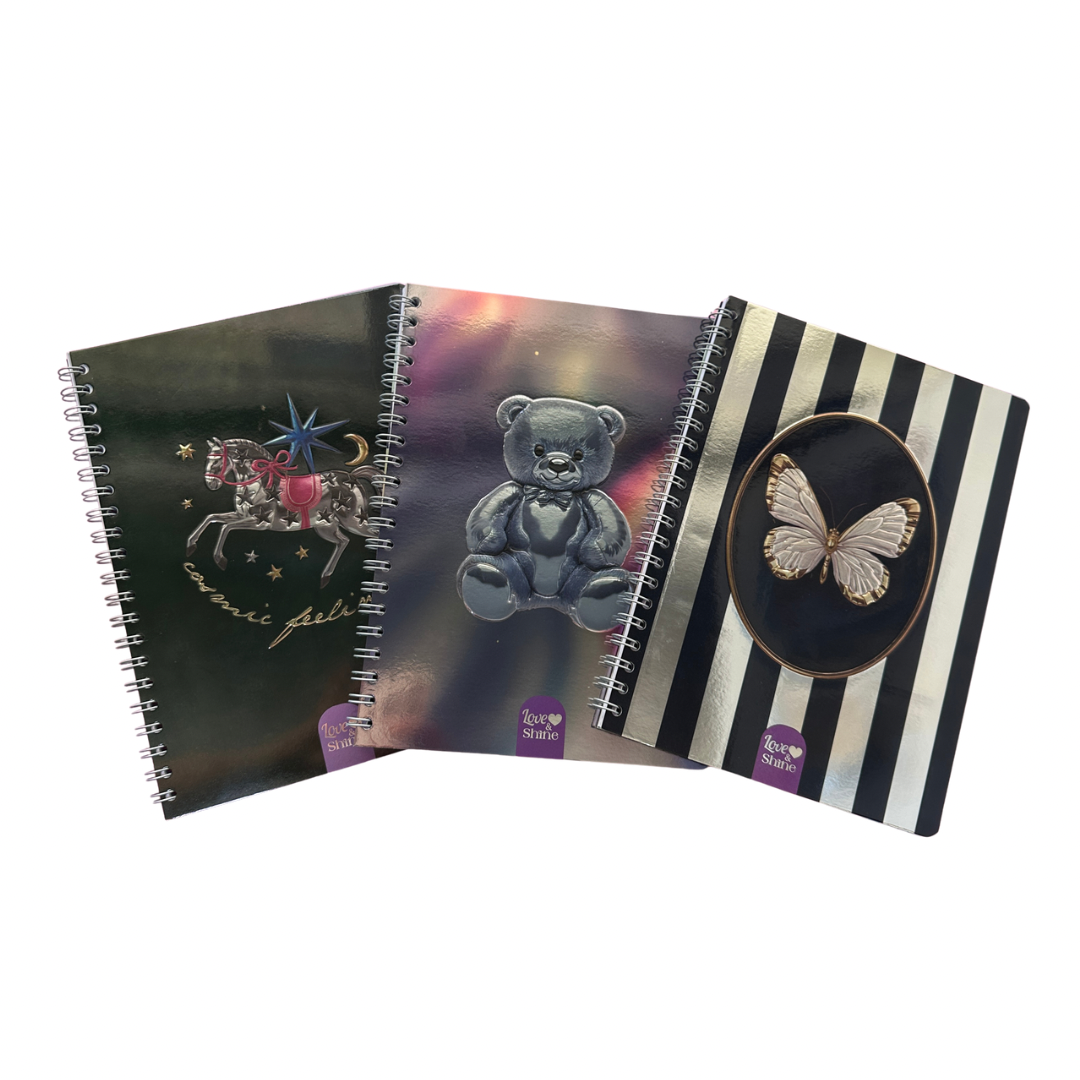 Love Cuaderno Universitario Holográfico Pasta Semidura 100H - Cuadros
