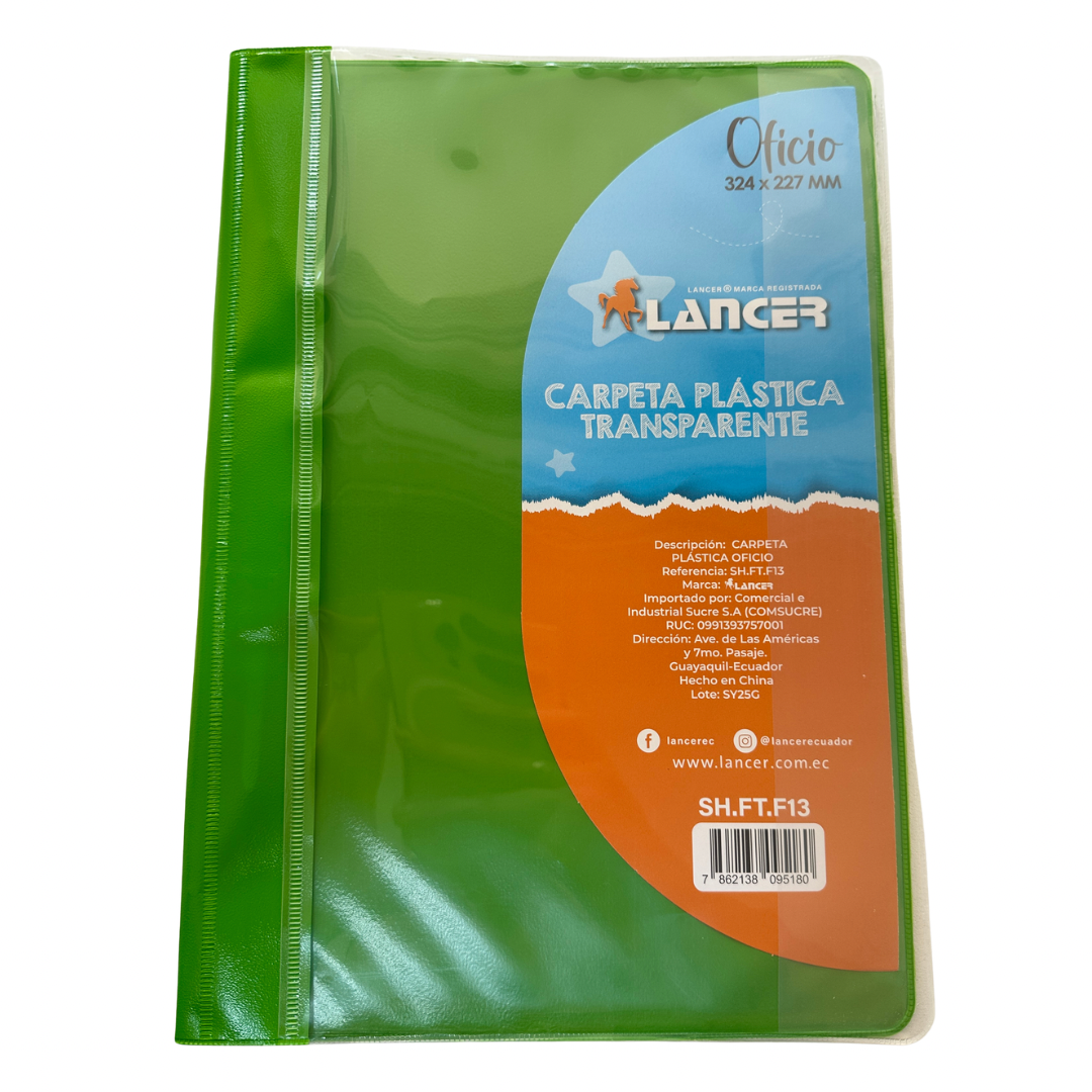 Lancer Carpeta Tapa Transparente