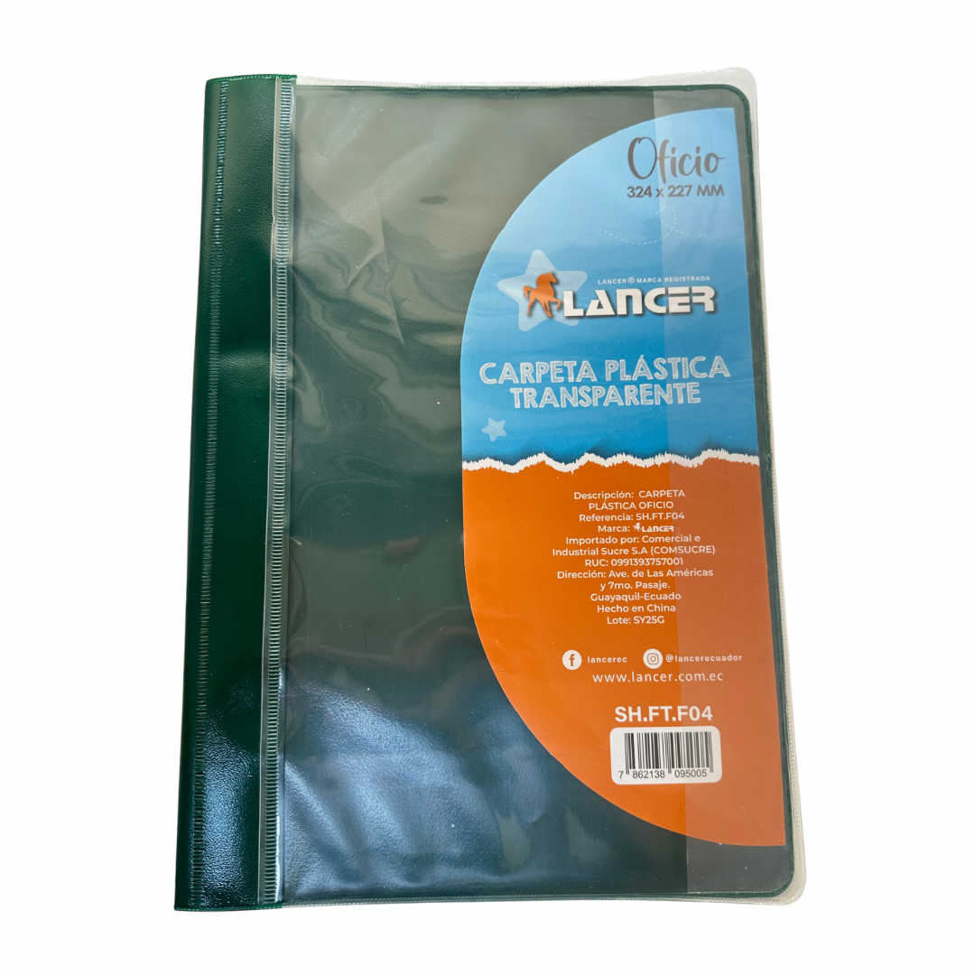 Lancer Carpeta Tapa Transparente