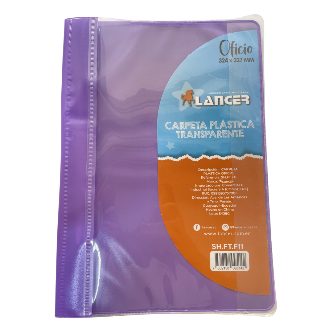 Lancer Carpeta Tapa Transparente