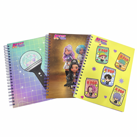 Estilo Cuaderno Universitario Pasta Dura K-Pop 100H - 2 Líneas