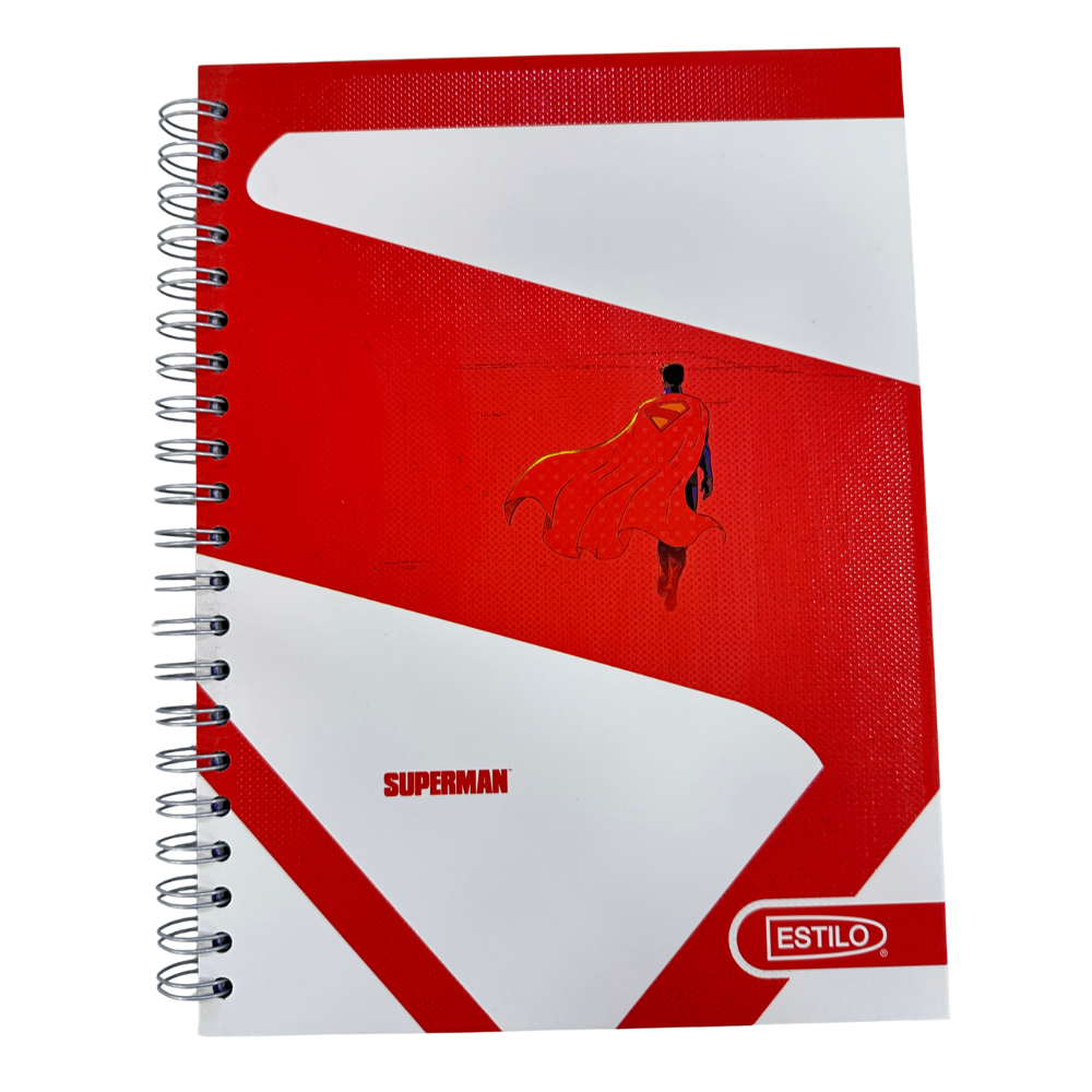 Estilo Cuaderno Universitario Pasta Dura Superman 100H - 2 Líneas