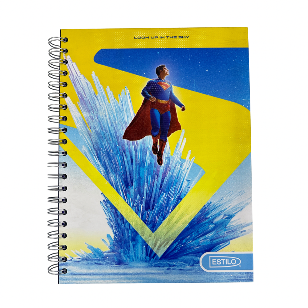 Estilo Cuaderno Universitario Pasta Dura Superman 100H - 2 Líneas