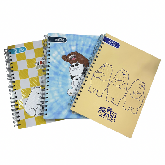 Estilo Cuaderno Pasta Dura We Bare Bears 100H - 2 Líneas