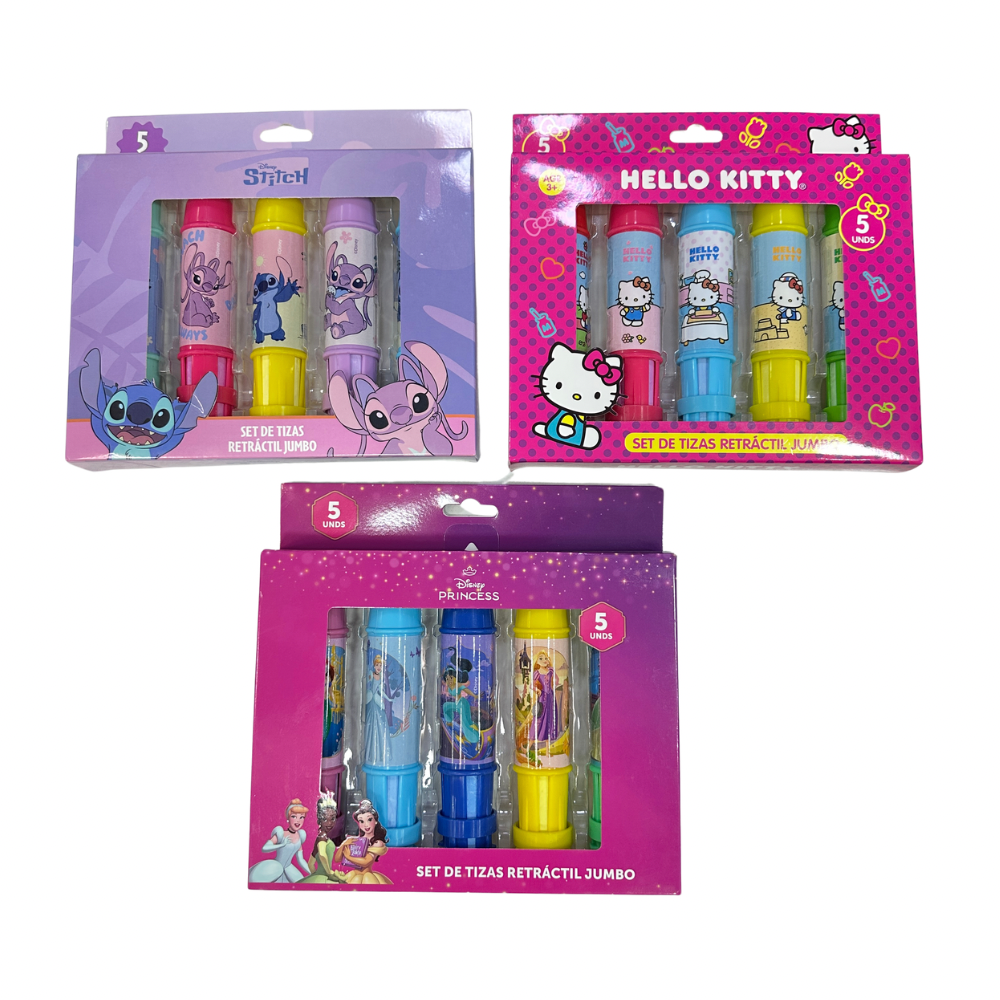Lancer Set de Tizas Retráctil Jumbo 5 Colores