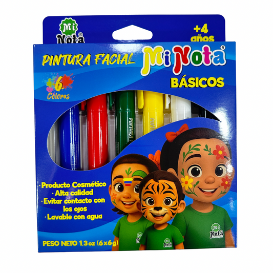 Mi Nota Pintura Facial 6 Colores