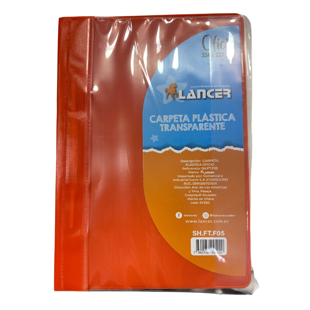 Lancer Carpeta Tapa Transparente