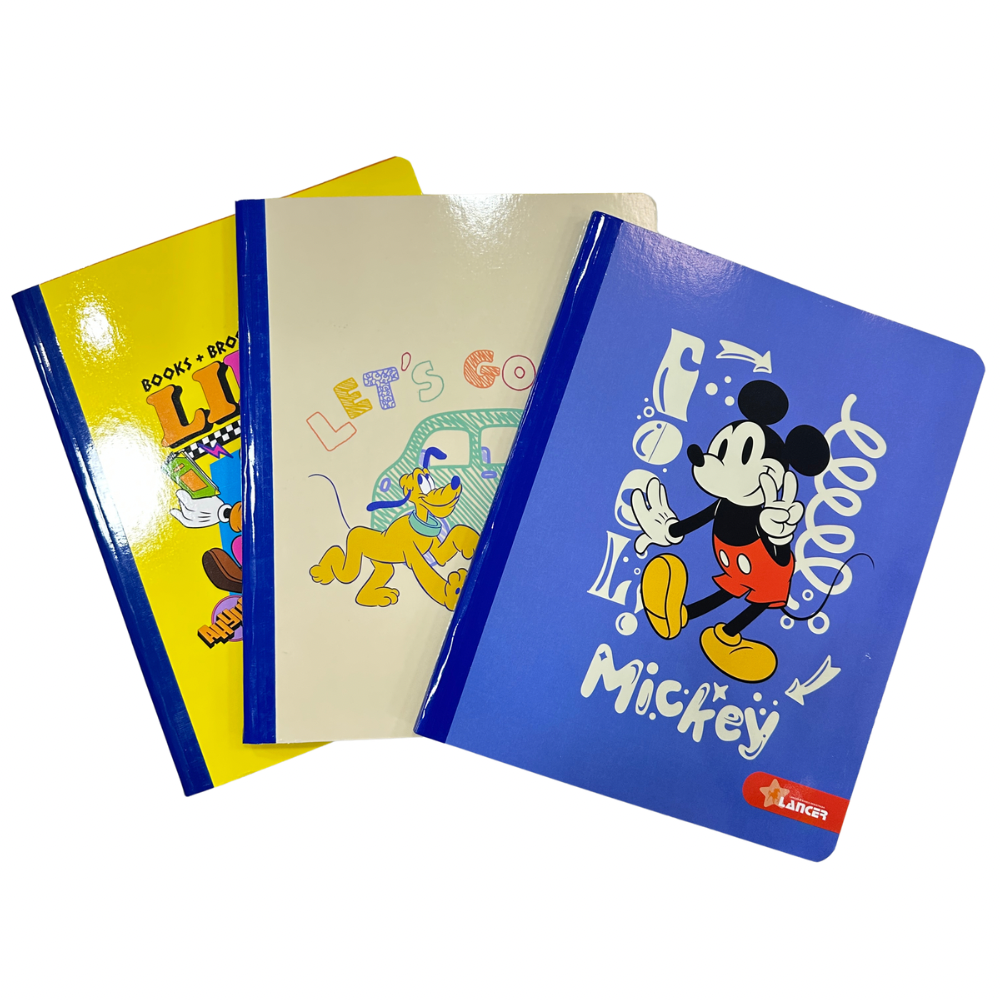 Lancer Cuaderno Cosido Mickey Mouse - Cuadros