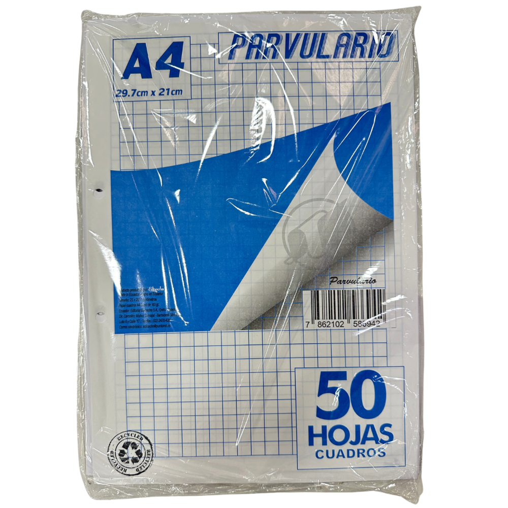 Edinacho 50 Hojas Perforadas A4 - Parvularias Cuadro