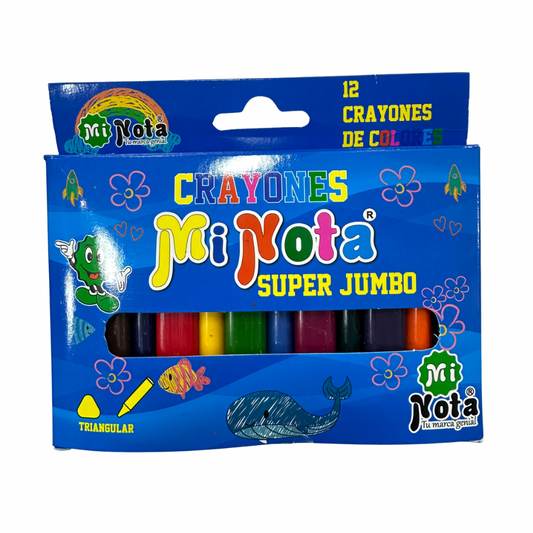 Mi Nota 12 Crayones Super Jumbo