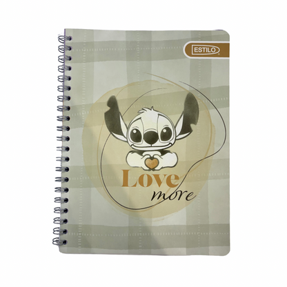 Estilo Cuaderno Universitario Pasta Semidura Stitch 100H 1 Línea