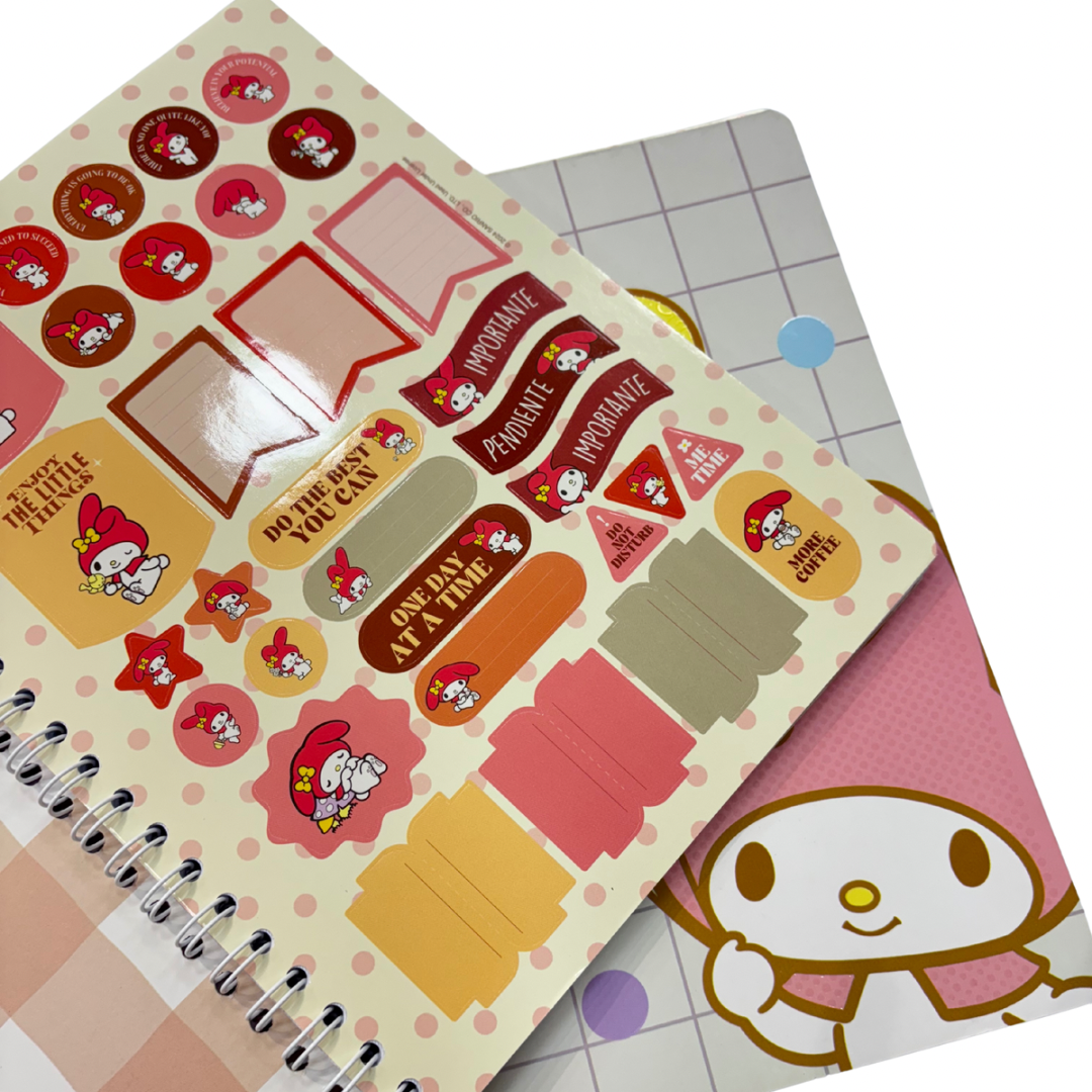 Estilo Cuaderno Universitario Pasta Semi Dura My Melody 100H Cuadros