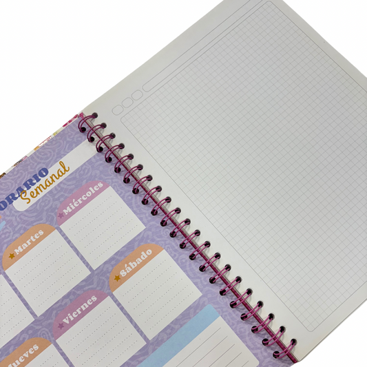 Primavera Cuaderno Universitario Barbie Cuadros 100 Hojas Pasta Dura