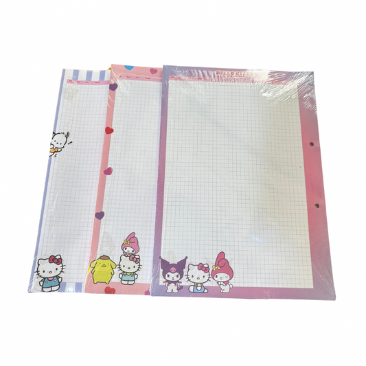 Estilo Paquete de Hojas de Cuadros A4 Con Diseño Hello Kitty