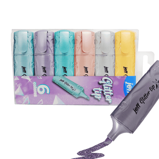 Jeff Caja de Resaltadores Metalizados 6 Colores