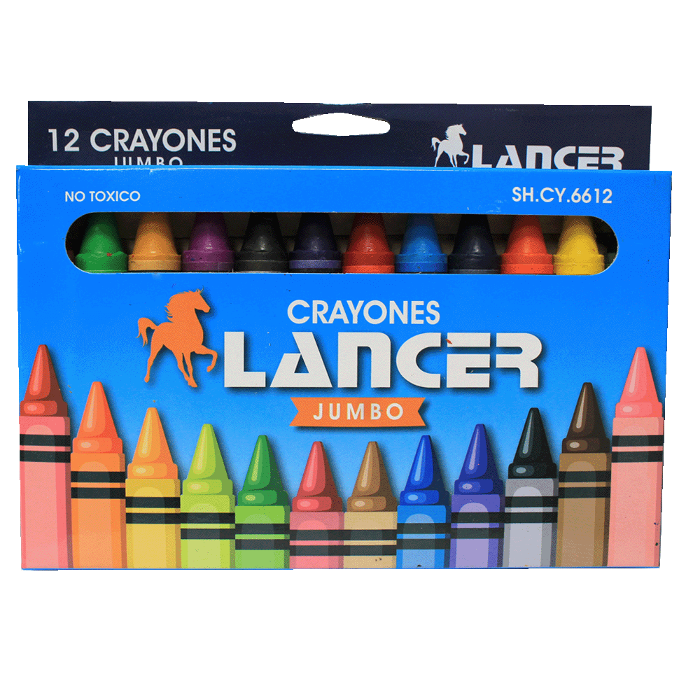 Lancer Caja de Crayones Jumbo 12 Colores